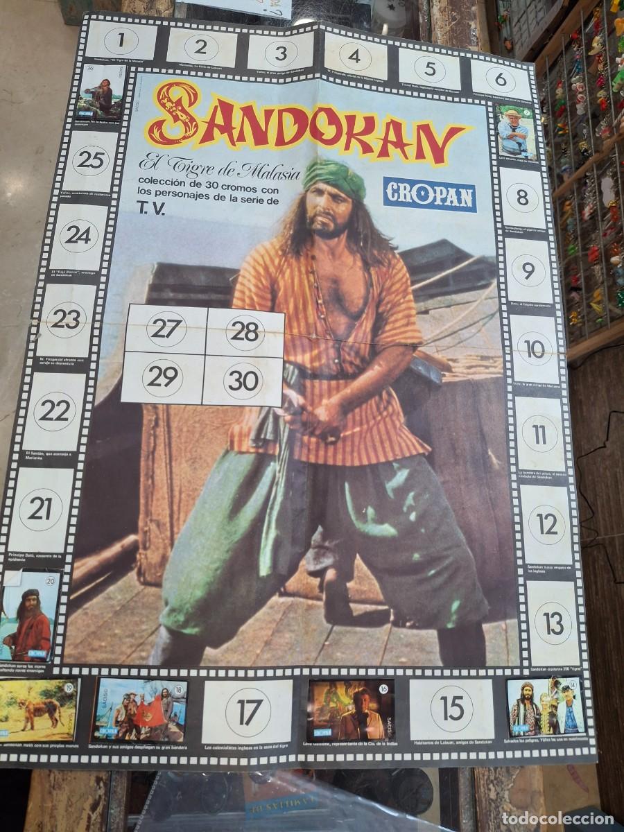 Coleccionismo Cromos antiguos: &Aacute;lbum p&oacute;ster cromos Sandokan, el tigre de Malasia. Cropan.