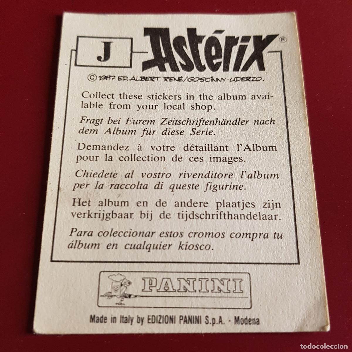 Coleccionismo cromos antiguos: PANINI - ASTERIX 1987 - CROMO POSTER J - NUNCA PEGADO - Foto 2