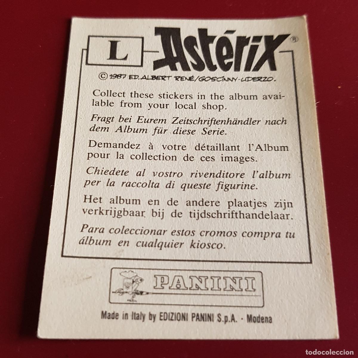 Coleccionismo cromos antiguos: PANINI - ASTERIX 1987 - CROMO POSTER L - NUNCA PEGADO - Foto 2