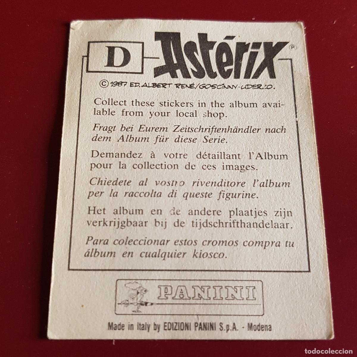 Coleccionismo cromos antiguos: PANINI - ASTERIX 1987 - CROMO POSTER D - NUNCA PEGADO - Foto 2