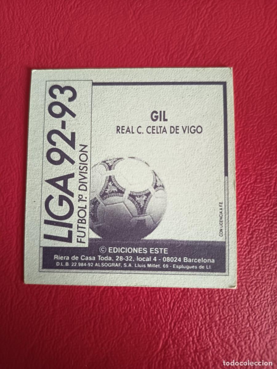 Coleccionismo cromos antiguos: Este 92 93 GIL DEL CELTA DE VIGO NUNCA PEGADO - Foto 2