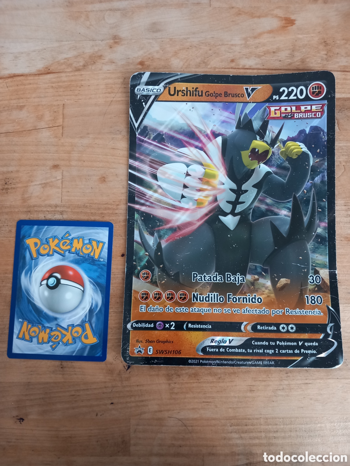Coleccionismo cromos antiguos: Carta oversize Pokemon Ushifu - Foto 1