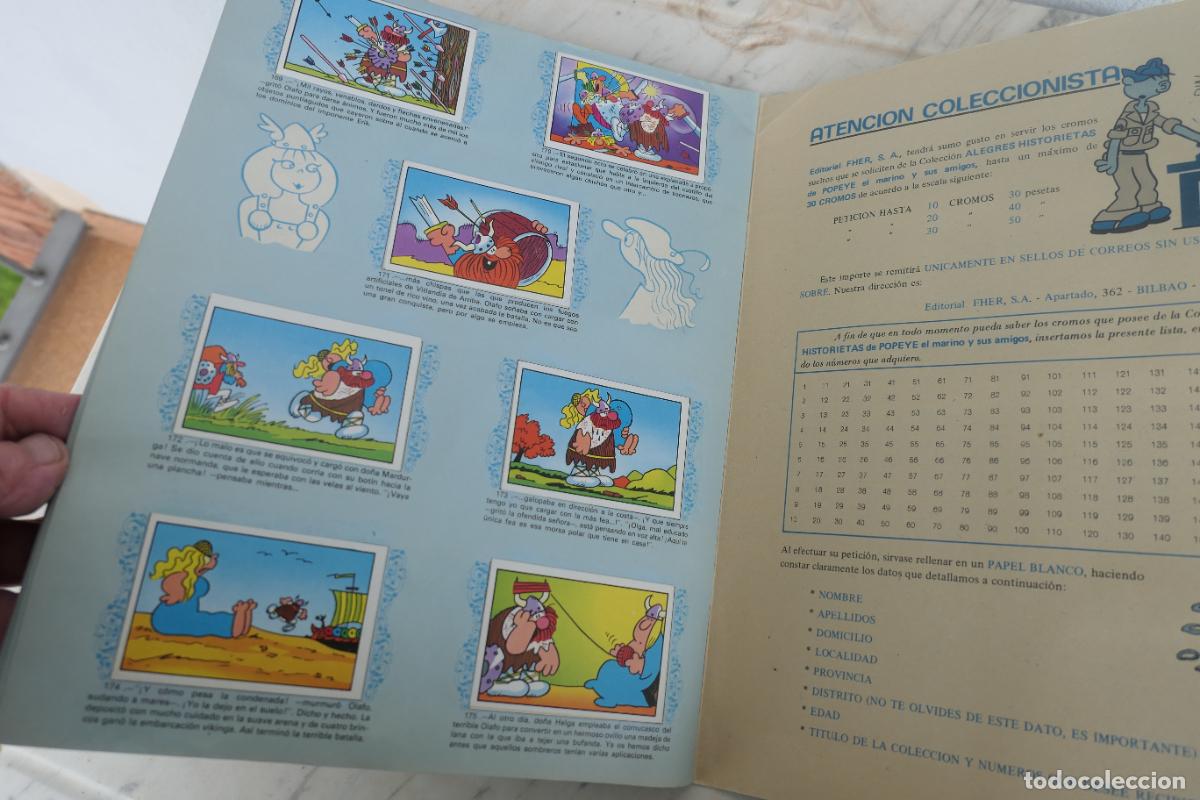 Coleccionismo cromos antiguos: Album de cromos. Alegres Historietas de Popeye. Completo - Foto 4