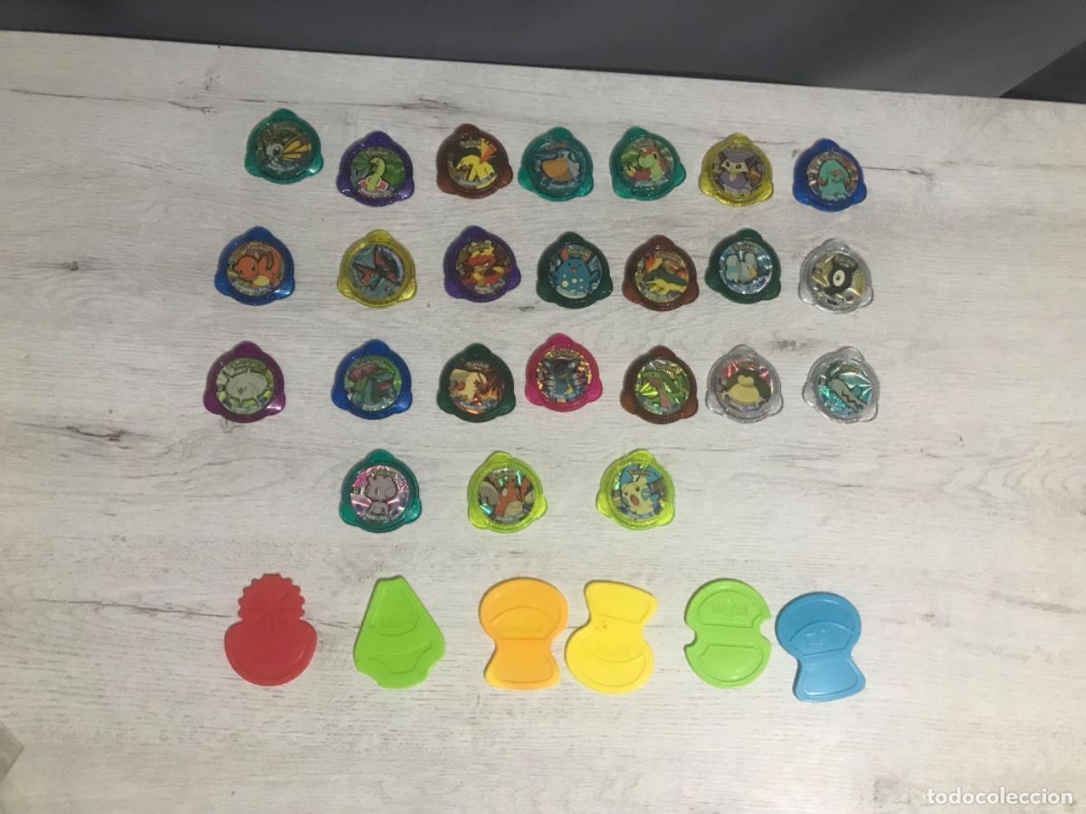 Coleccionismo cromos antiguos: Lote de 24 tazos pokemon - Foto 1