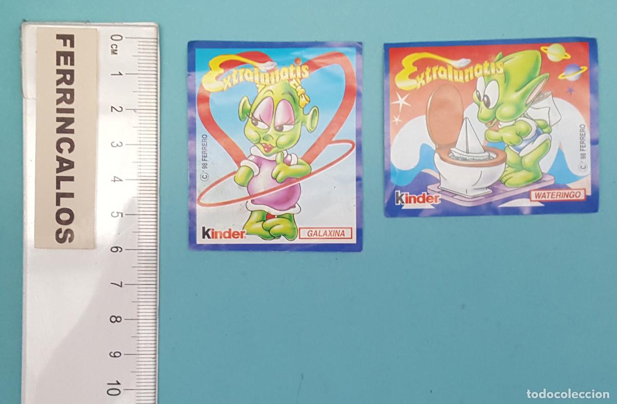 Collezionismo Figurine antiche: LOTE 2 EXTRALUNATIS KINDER WATERINGO T GALAXINA
