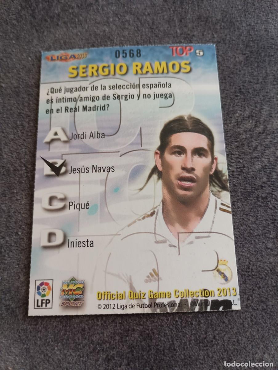 Coleccionismo cromos antiguos: SERGIO RAMOS TOP 2013 LIGA 2013 - Foto 2