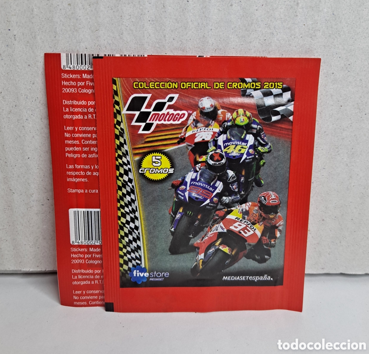 Coleccionismo Cromos antiguos: LOTE 2 SOBRES CROMOS MOTO GP 2015. NUEVOS. SIN ABRIR. FIVESTORE. DORNA SPORTS. MOTOGP.