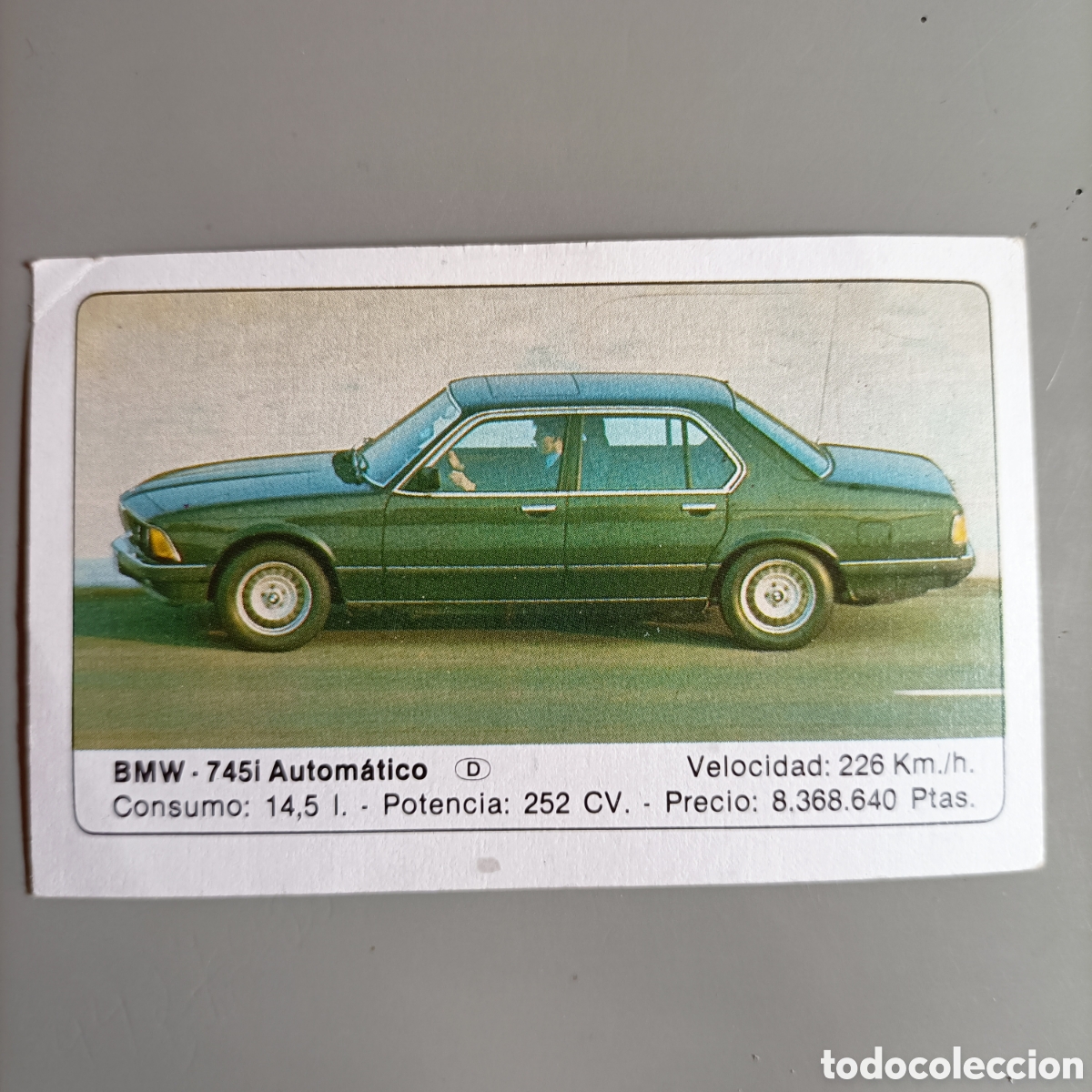 Coleccionismo Cromos antiguos: CROMO EDICIONES UNIDAS 1986. COCHES - №28 BMW 745i AUTOM&Aacute;TICO