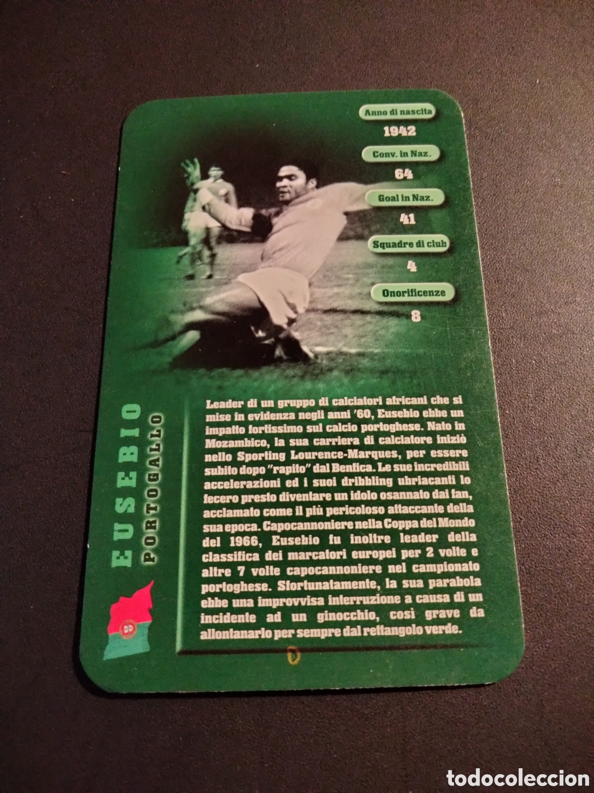 Sammeln alte Sammelbilder: EUSEBIO PORTUGAL TOP TRUMPS FOOTBALL LEGENDS 2005