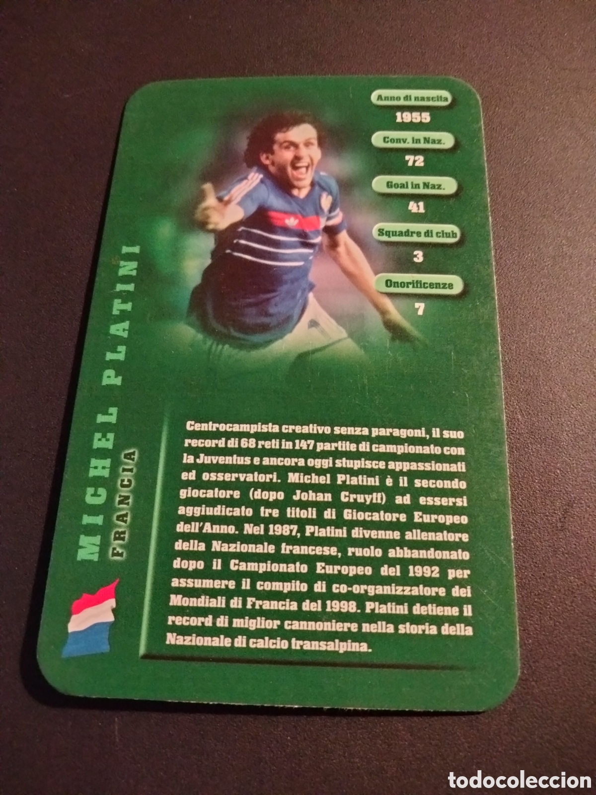Sammeln alte Sammelbilder: PLATINI FRANCIA TOP TRUMPS FOOTBALL LEGENDS 2005