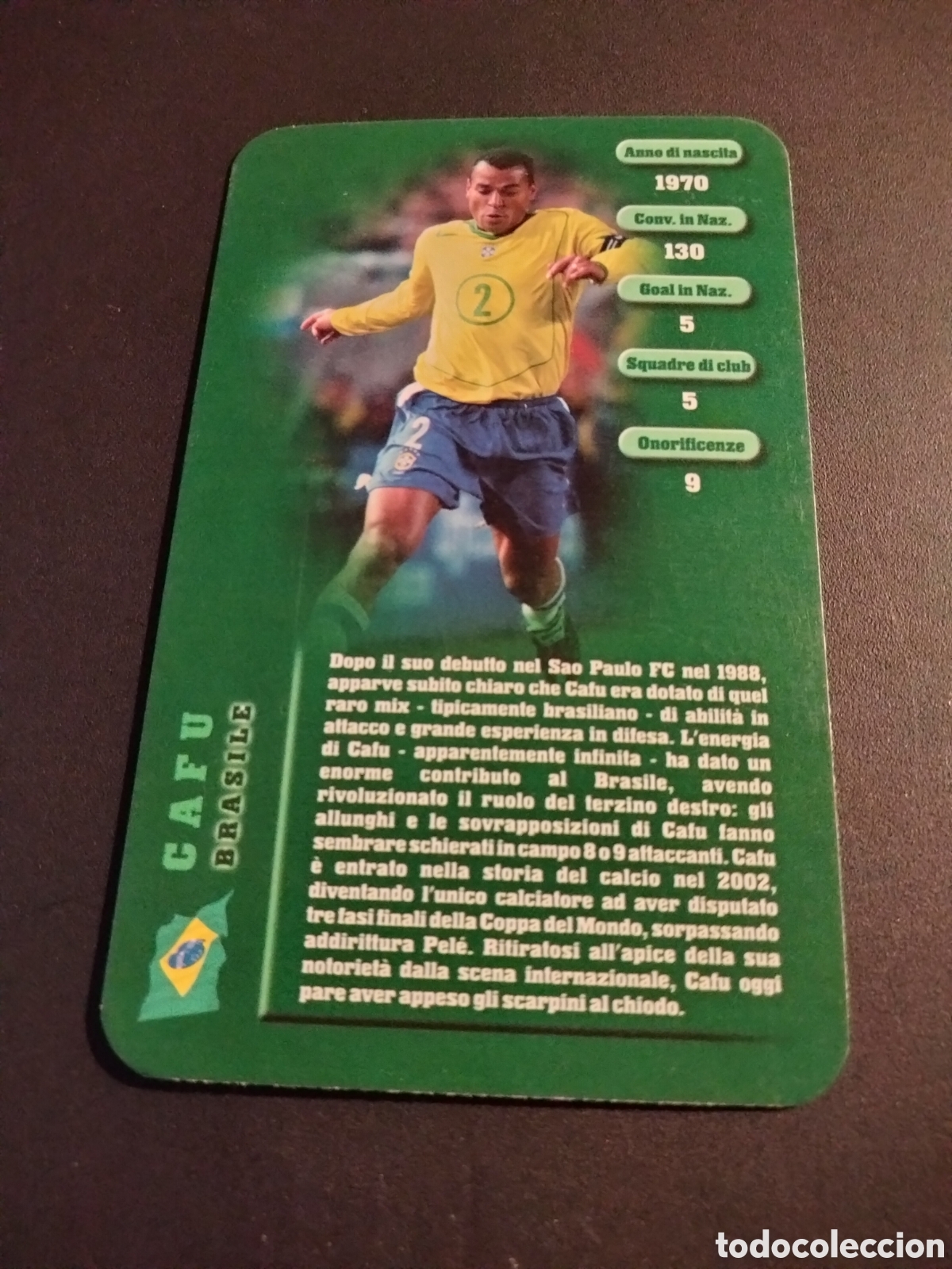Sammeln alte Sammelbilder: CAFU BRASIL TOP TRUMPS FOOTBALL LEGENDS 2005
