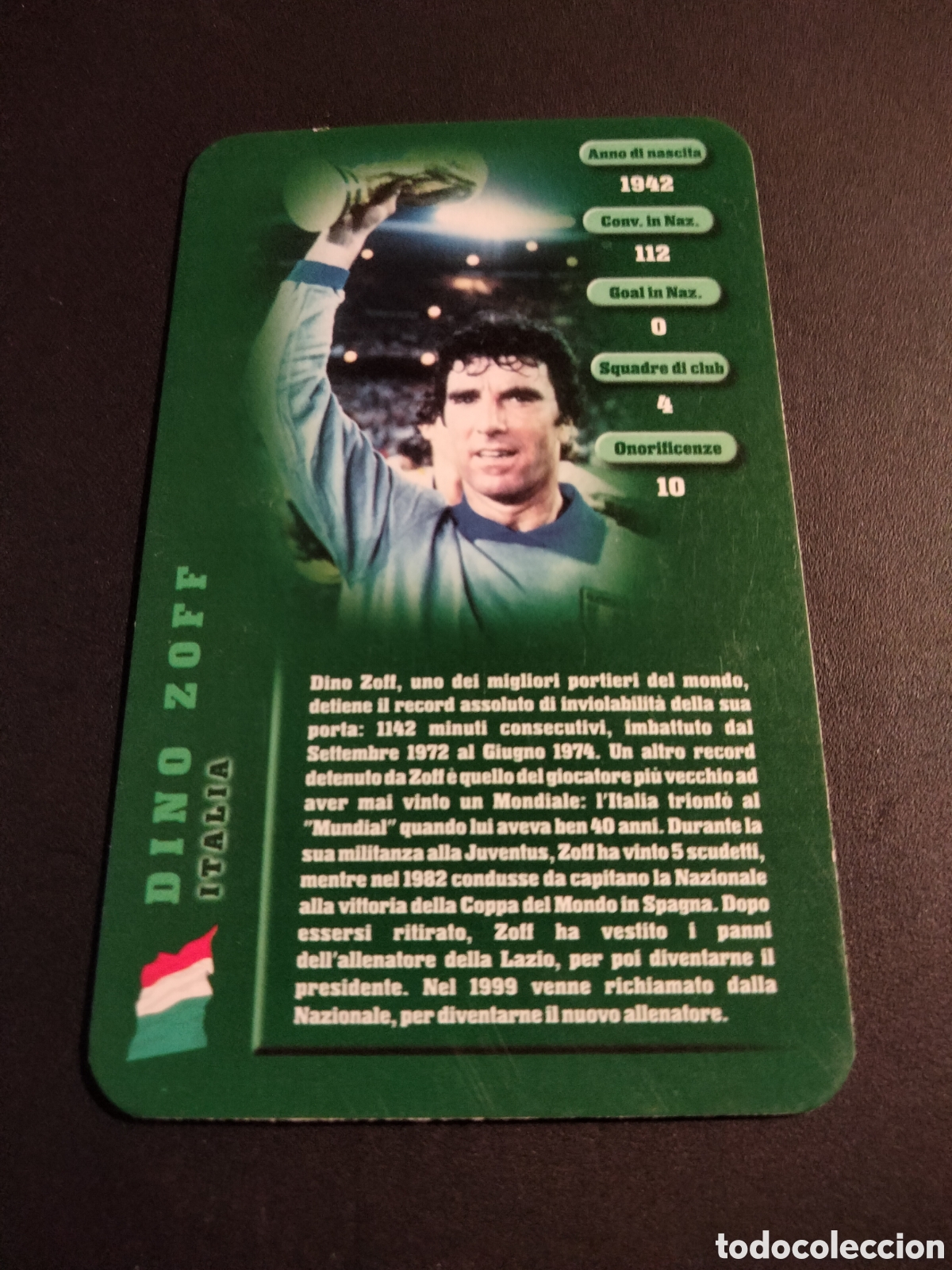 Sammeln alte Sammelbilder: DINO ZOFF ITALIA TOP TRUMPS FOOTBALL LEGENDS 2005