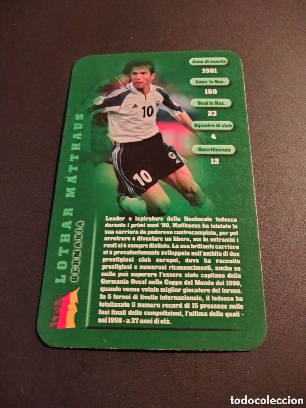 Colecionismo Cromos antigos: MATTHAUS ALEMANIA TOP TRUMPS FOOTBALL LEGENDS 2005