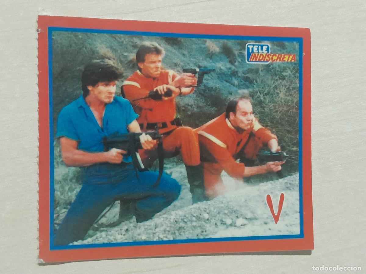 Coleccionismo Cromos antiguos: TELE INDISCRETA TELEINDISCRETA ANTIGUA PEGATINA SERIE V LOS VISITANTES DE LA TIERRA