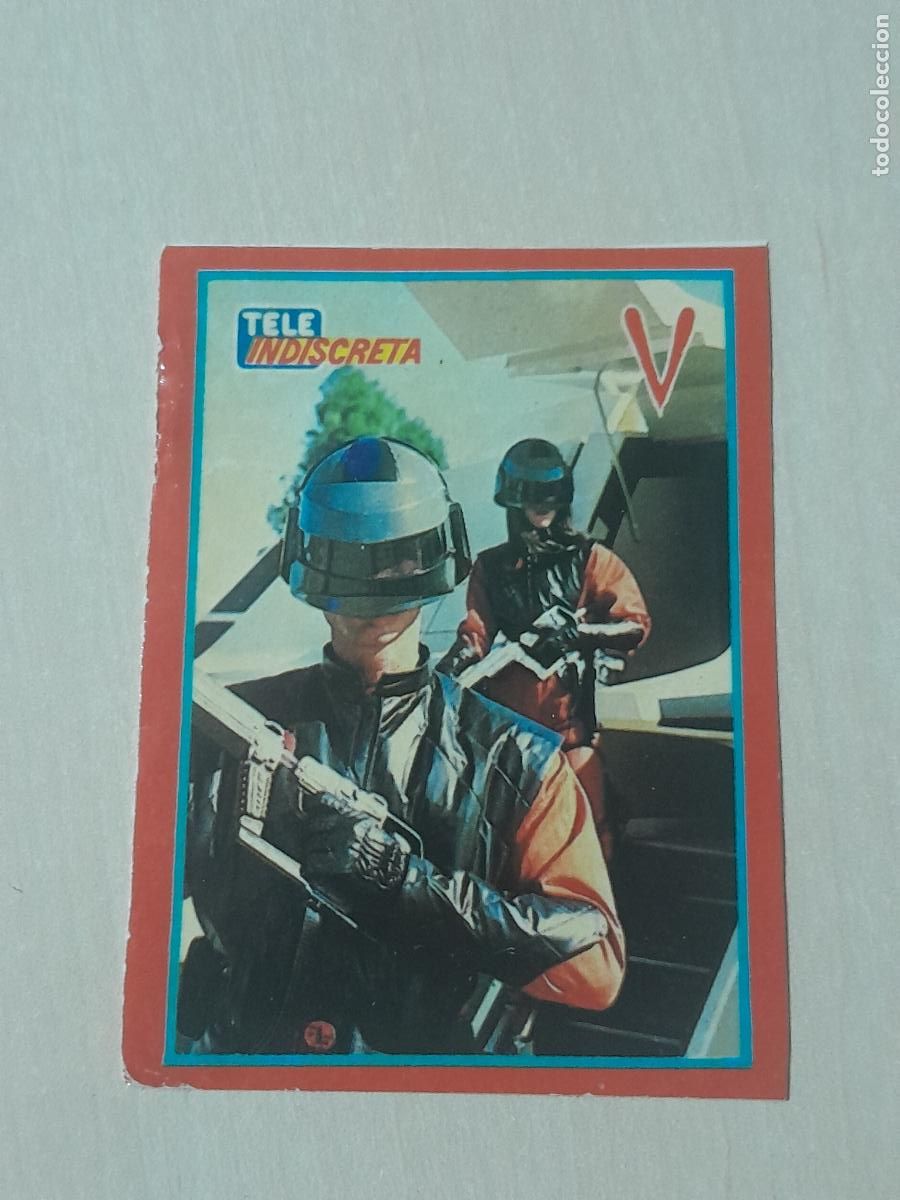 Coleccionismo Cromos antiguos: TELE INDISCRETA TELEINDISCRETA ANTIGUA PEGATINA SERIE V LOS VISITANTES DE LA TIERRA