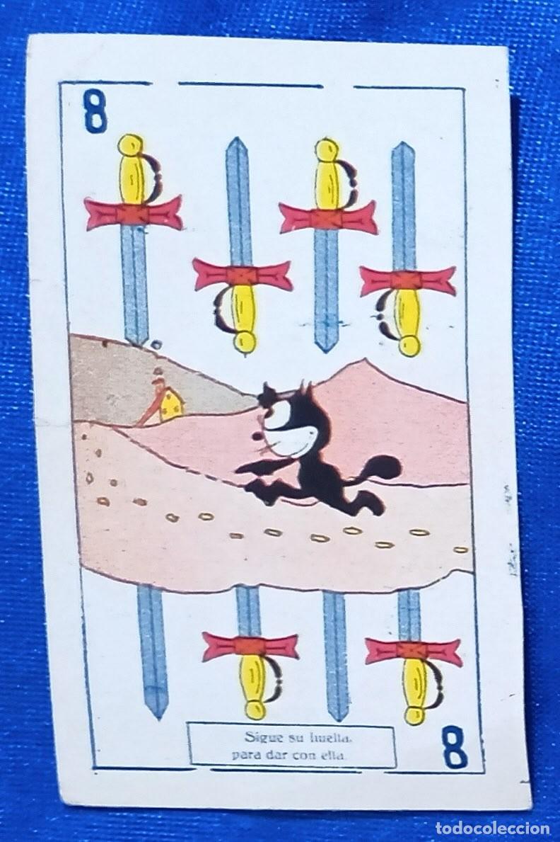 Coleccionismo Cromos antiguos: CARTA. 8 OCHO DE ESPADAS; 6,00 &euro;. BARAJA GATO F&Eacute;LIX. CHOCOLATES SOLANA, HUESCA.