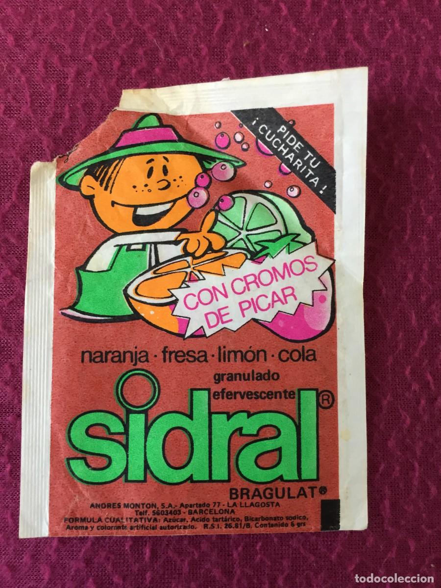Collezionismo Figurine antiche: Sobre vacio de Sidral con cromo en la trasera