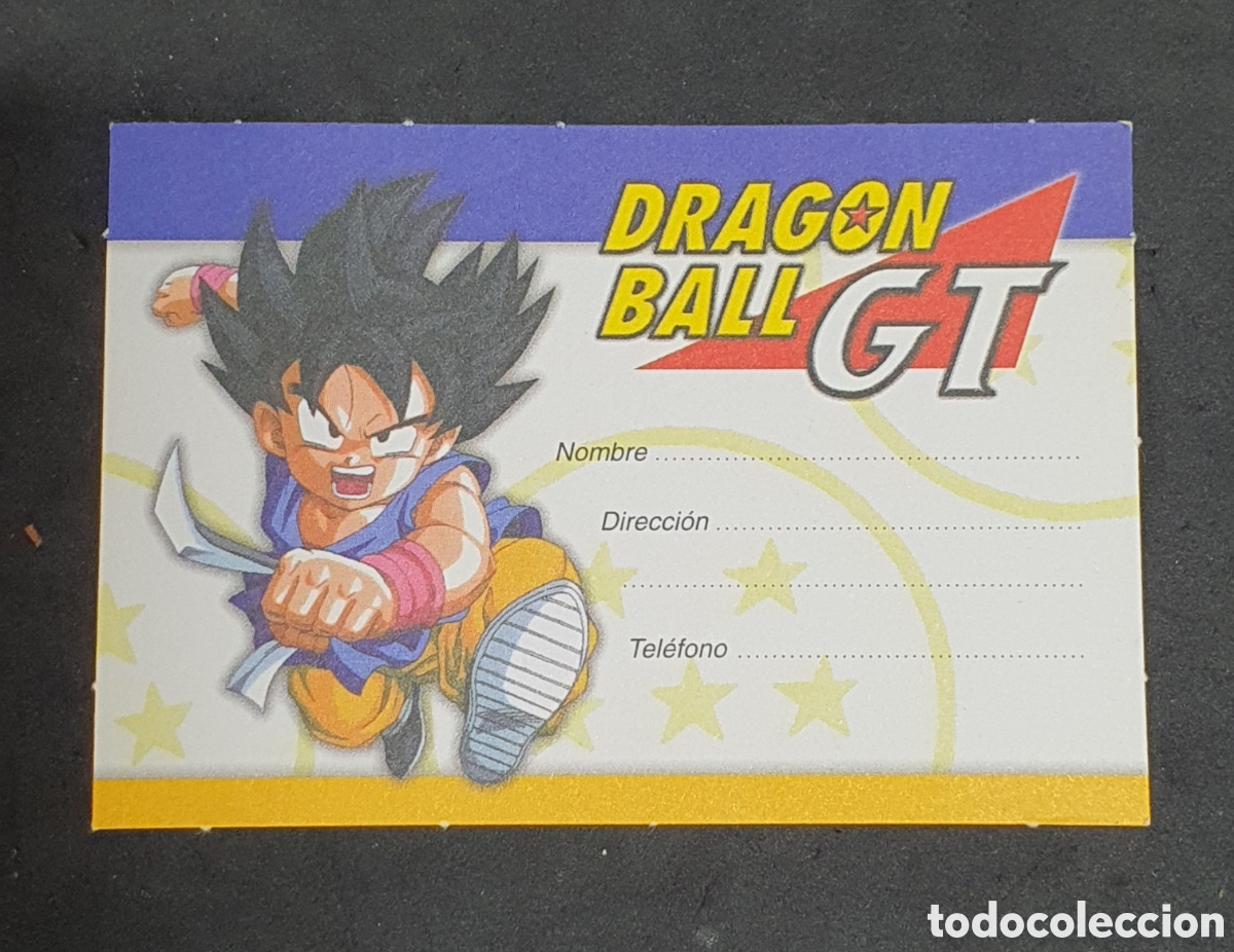 Coleccionismo Cromos antiguos: Drag&oacute;n ball gt carnet o tarjeta de visita