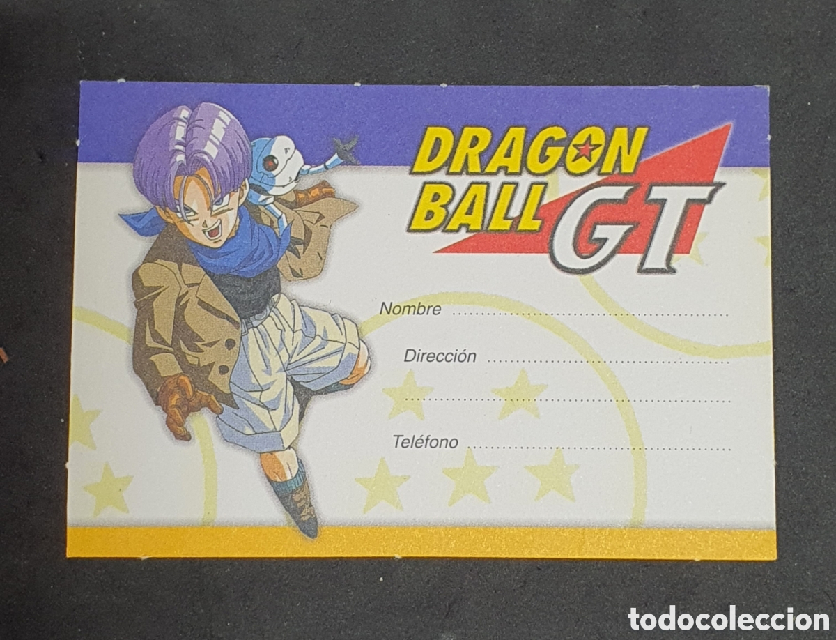 Coleccionismo Cromos antiguos: Drag&oacute;n ball gt carnet o tarjeta de visita