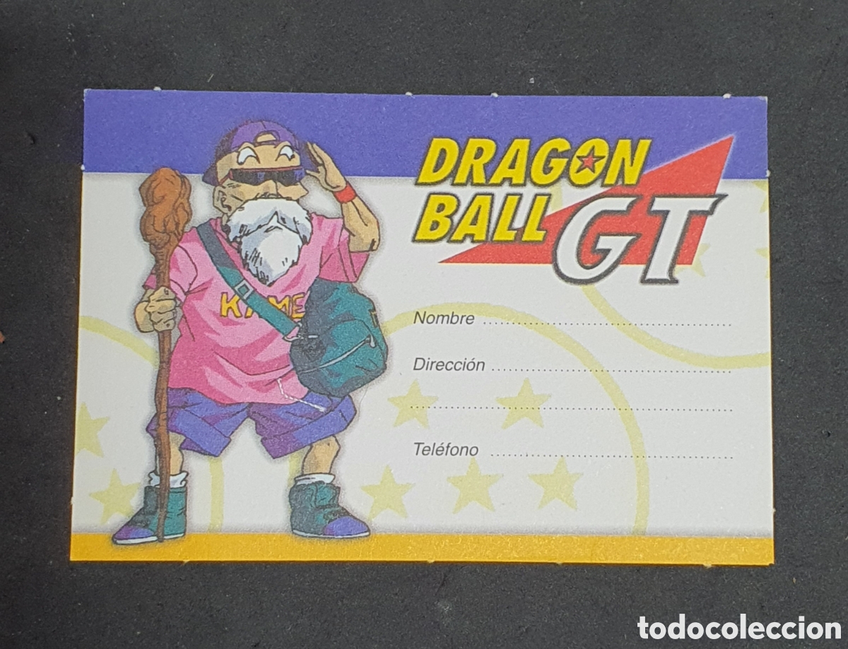 Coleccionismo Cromos antiguos: Drag&oacute;n ball gt carnet o tarjeta de visita