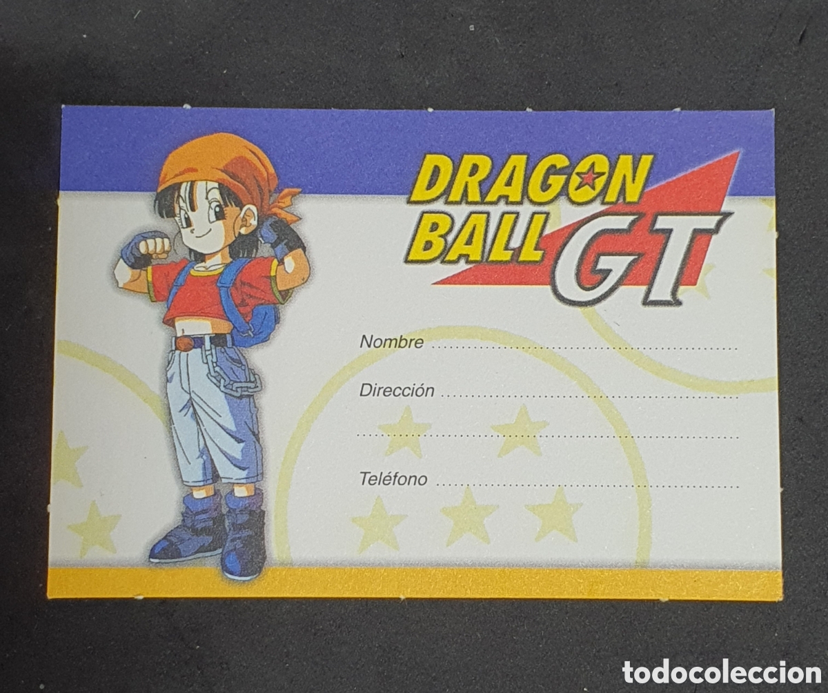 Coleccionismo Cromos antiguos: Drag&oacute;n ball gt carnet o tarjeta de visita