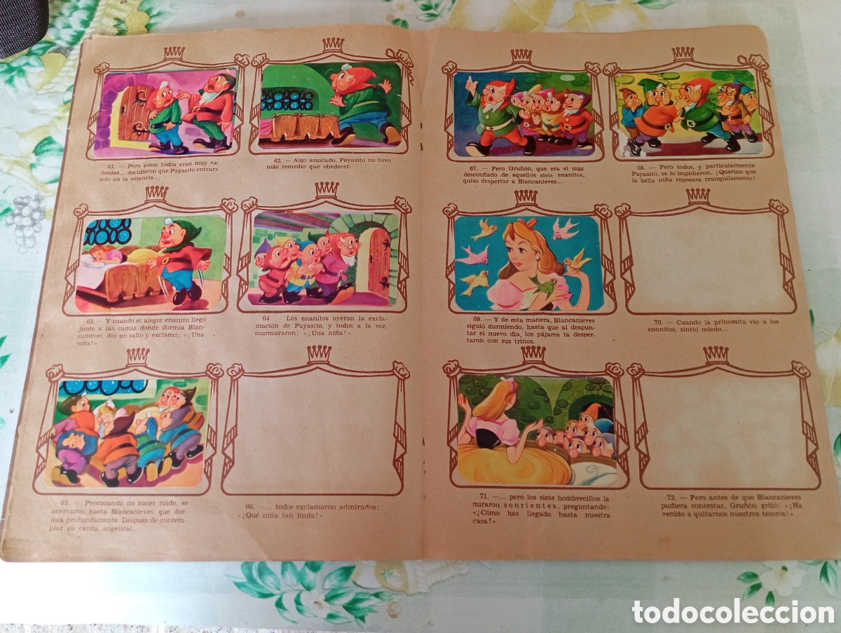 Coleccionismo cromos antiguos: BLANCA NIEVES Y LOS SIETE ENANITOS CROMOS SUELTOS