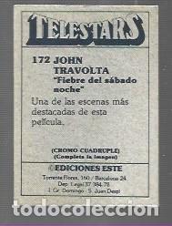 Coleccionismo cromos antiguos: CROMOS DE TELESTARS DE JOHN TRAVOLTA EDICIONES ESTE N &ordm; 172 - Foto 2