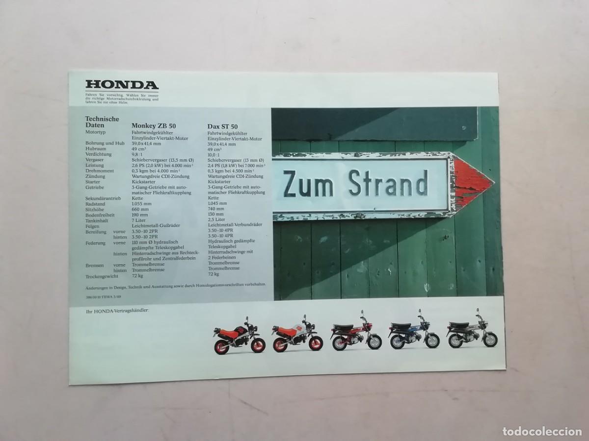 Coleccionismo cromos antiguos: CATALOGO MOTO HONDA MONKEY DAX - Foto 2