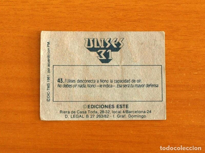 Coleccionismo cromos antiguos: Ulises 31 - Cromo N&ordm; 43 - Ediciones Este A&ntilde;o 1981 - Foto 2