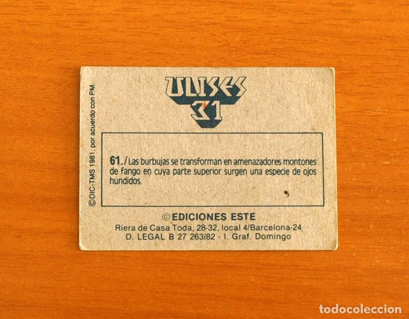 Coleccionismo cromos antiguos: Ulises 31 - Cromo N&ordm; 61 - Ediciones Este A&ntilde;o 1981 - Foto 2