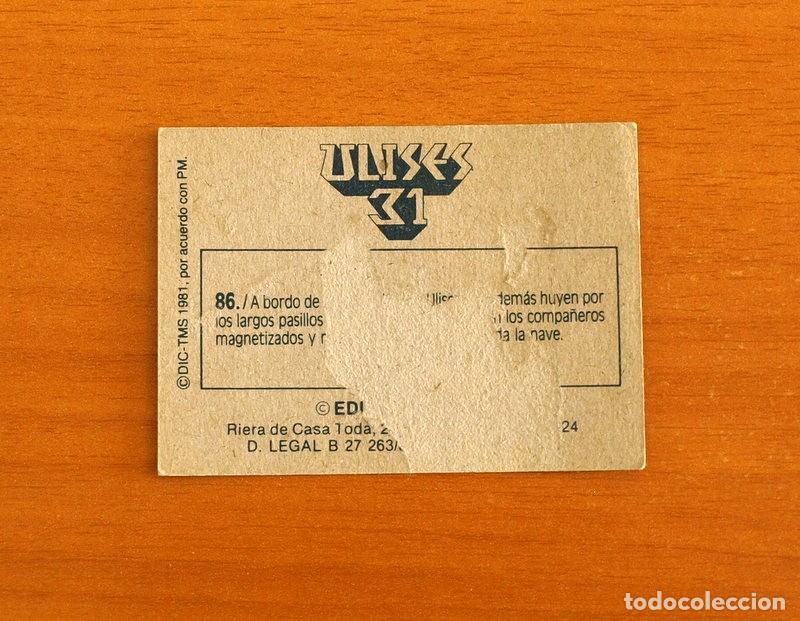 Coleccionismo cromos antiguos: Ulises 31 - Cromo N&ordm; 86 - Ediciones Este A&ntilde;o 1981 - Foto 2
