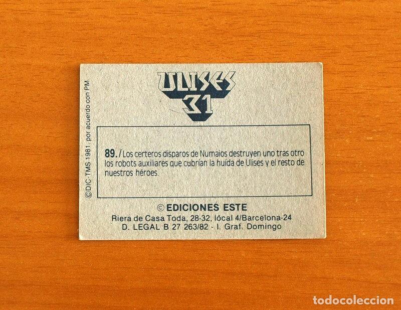 Coleccionismo cromos antiguos: Ulises 31 - Cromo N&ordm; 89 - Ediciones Este A&ntilde;o 1981 - Foto 2