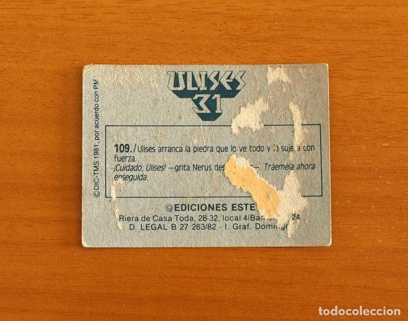 Coleccionismo cromos antiguos: Ulises 31 - Cromo N&ordm; 109 - Ediciones Este A&ntilde;o 1981 - Foto 2