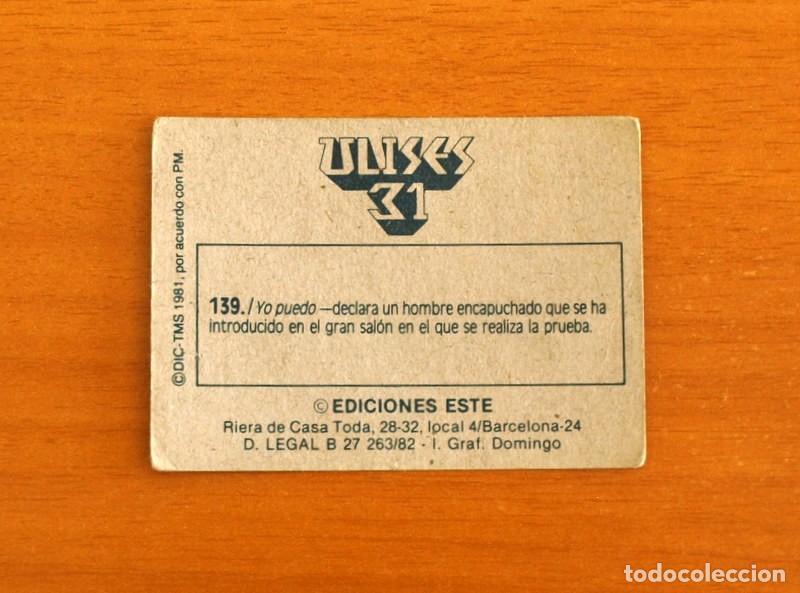 Coleccionismo cromos antiguos: Ulises 31 - Cromo N&ordm; 139 - Ediciones Este A&ntilde;o 1981 - Foto 2