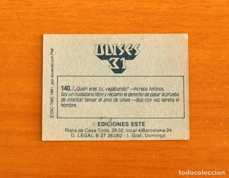 Coleccionismo cromos antiguos: Ulises 31 - Cromo N&ordm; 140 - Ediciones Este A&ntilde;o 1981 - Foto 2