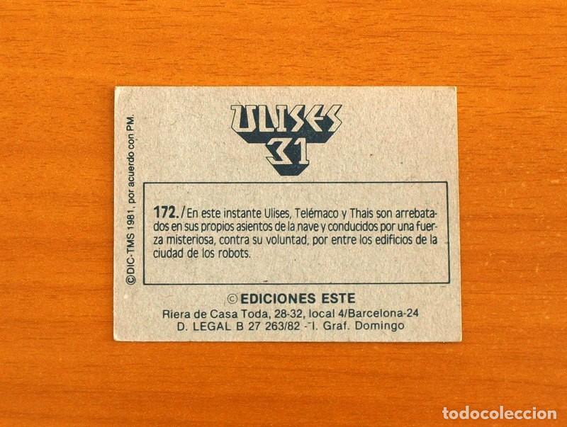 Coleccionismo cromos antiguos: Ulises 31 - Cromo N&ordm; 172 - Ediciones Este A&ntilde;o 1981 - Foto 2