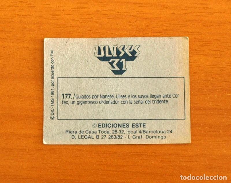Coleccionismo cromos antiguos: Ulises 31 - Cromo N&ordm; 177 - Ediciones Este A&ntilde;o 1981 - Foto 2