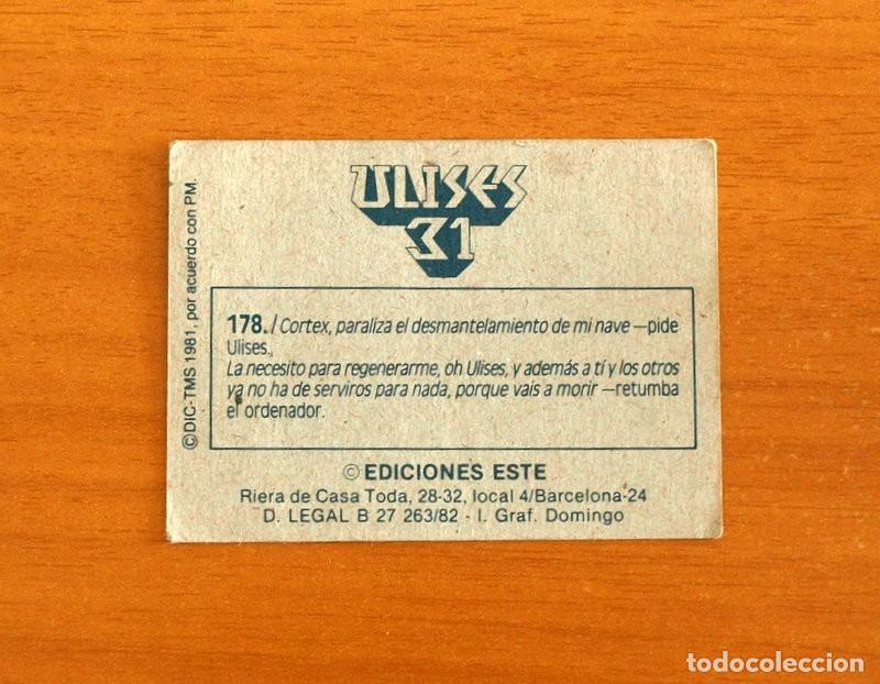 Coleccionismo cromos antiguos: Ulises 31 - Cromo N&ordm; 178 - Ediciones Este A&ntilde;o 1981 - Foto 2