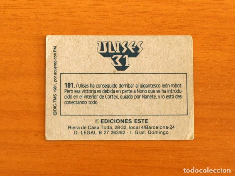 Coleccionismo cromos antiguos: Ulises 31 - Cromo N&ordm; 181 - Ediciones Este A&ntilde;o 1981 - Foto 2