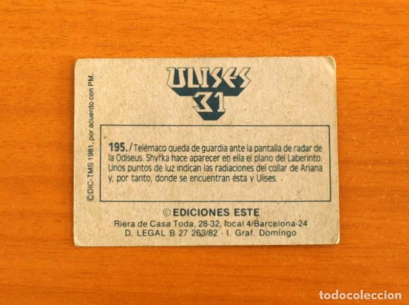Coleccionismo cromos antiguos: Ulises 31 - Cromo N&ordm; 195 - Ediciones Este A&ntilde;o 1981 - Foto 2