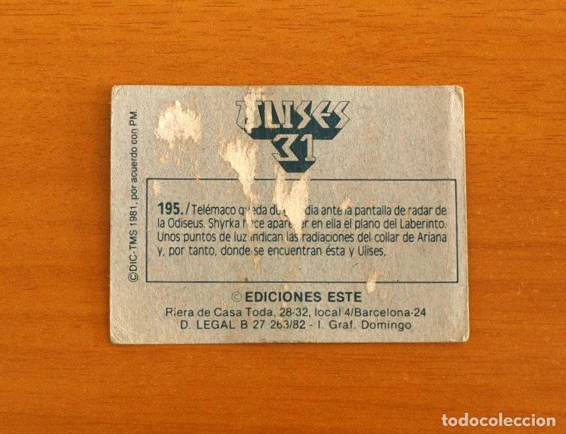Coleccionismo cromos antiguos: Ulises 31 - Cromo N&ordm; 195 - Ediciones Este A&ntilde;o 1981 - Foto 2