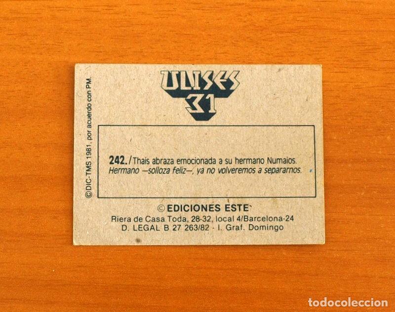 Coleccionismo cromos antiguos: Ulises 31 - Cromo N&ordm; 242 - Ediciones Este A&ntilde;o 1981 - Foto 2