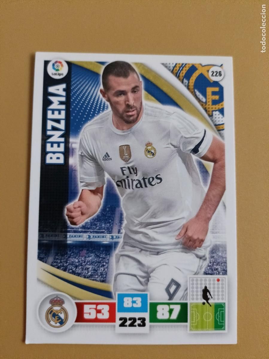 Coleccionismo cromos antiguos: benzema adrenalyn 15 16 - Foto 1