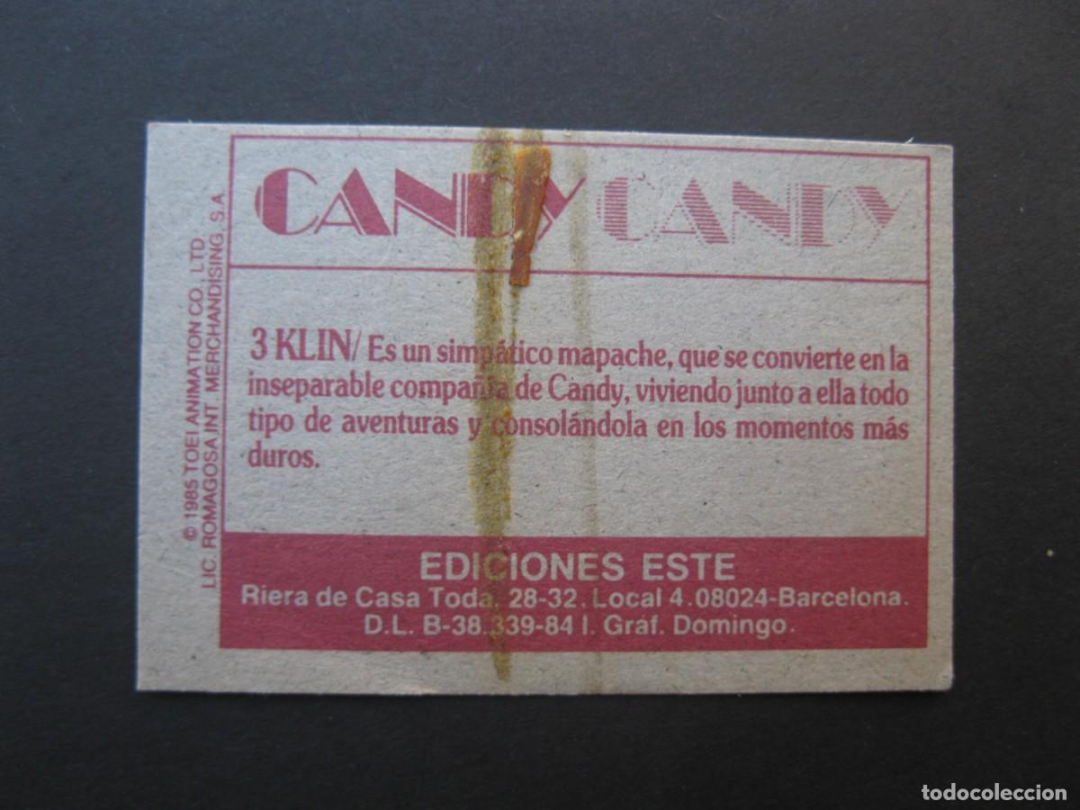 Coleccionismo cromos antiguos: CANDY CANDY - CROMO N&ordm; 3 - KLIN - EDICIONES ESTE - NUNCA PEGADO. - Foto 2
