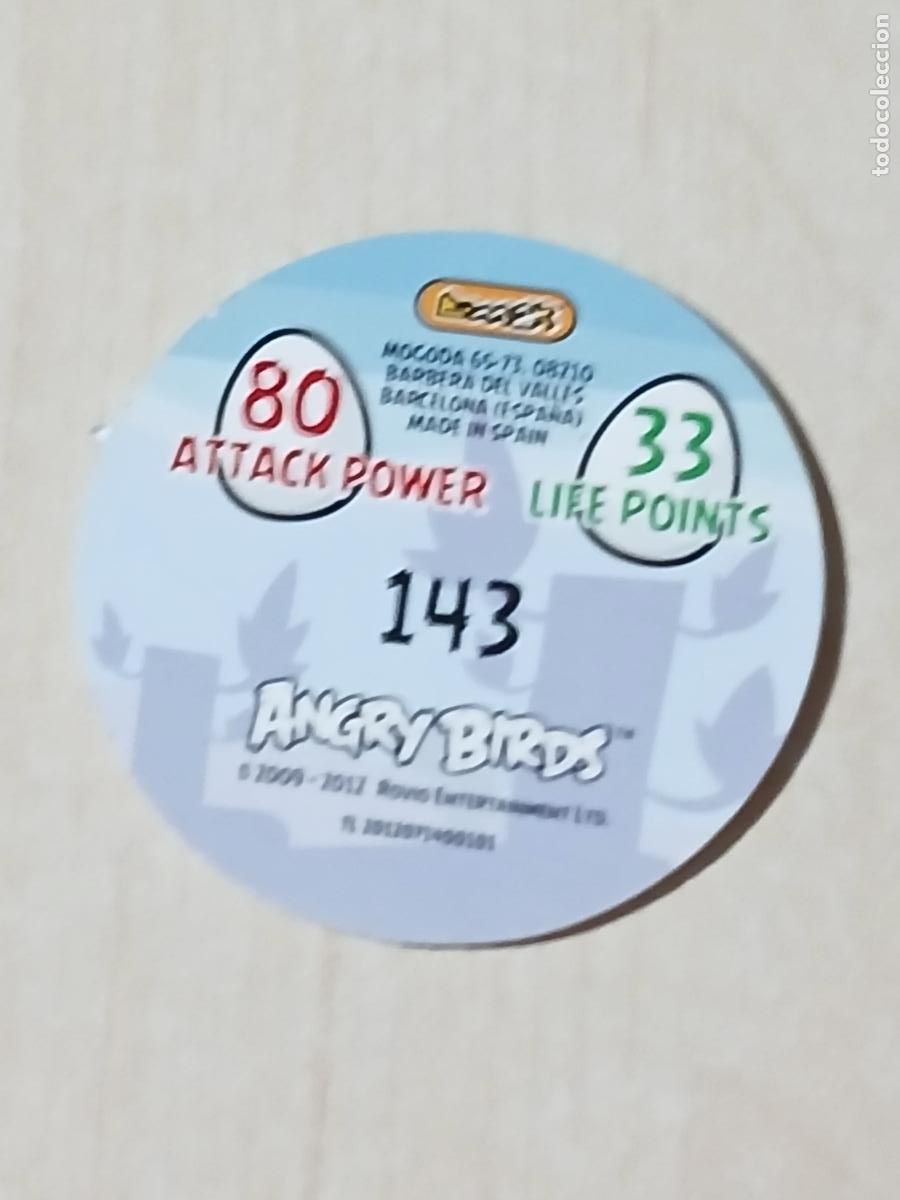 Coleccionismo cromos antiguos: TAZO N&ordm; 143 - E-MAX ANGRY BIRDS POGS - 2012 - Foto 2