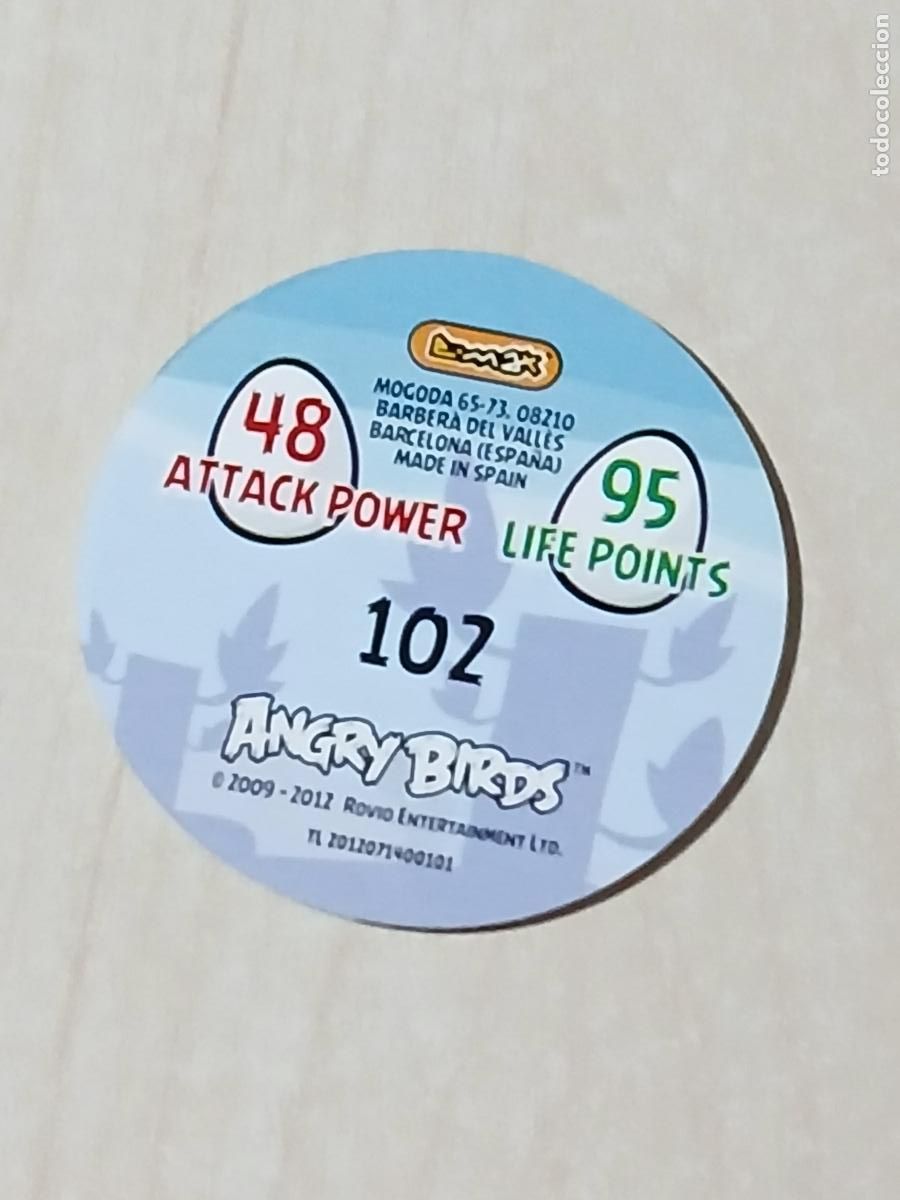Coleccionismo cromos antiguos: TAZO N&ordm; 102 - E-MAX ANGRY BIRDS POGS - 2012 - Foto 2
