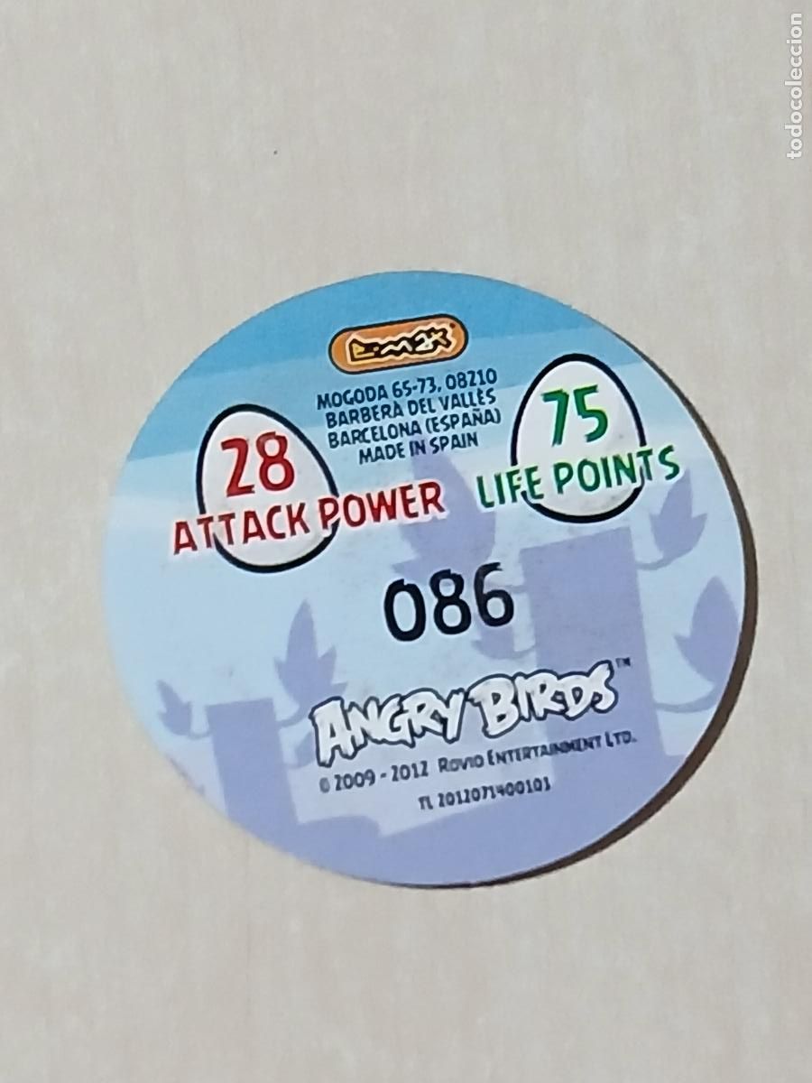 Coleccionismo cromos antiguos: TAZO N&ordm; 86 - E-MAX ANGRY BIRDS POGS - 2012 - Foto 2