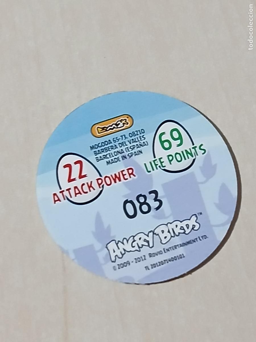 Coleccionismo cromos antiguos: TAZO N&ordm; 83 - E-MAX ANGRY BIRDS POGS - 2012 - Foto 2