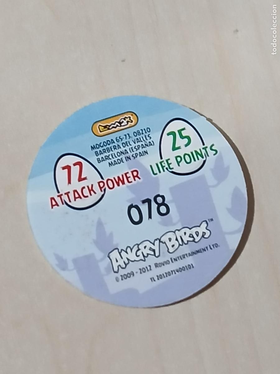 Coleccionismo cromos antiguos: TAZO N&ordm; 78 - E-MAX ANGRY BIRDS POGS - 2012 - Foto 2
