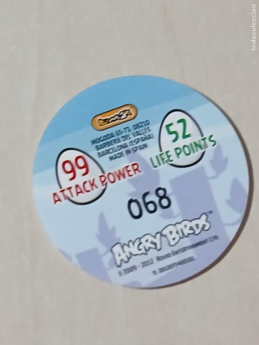Coleccionismo cromos antiguos: TAZO N&ordm; 68 - E-MAX ANGRY BIRDS POGS - 2012 - Foto 2